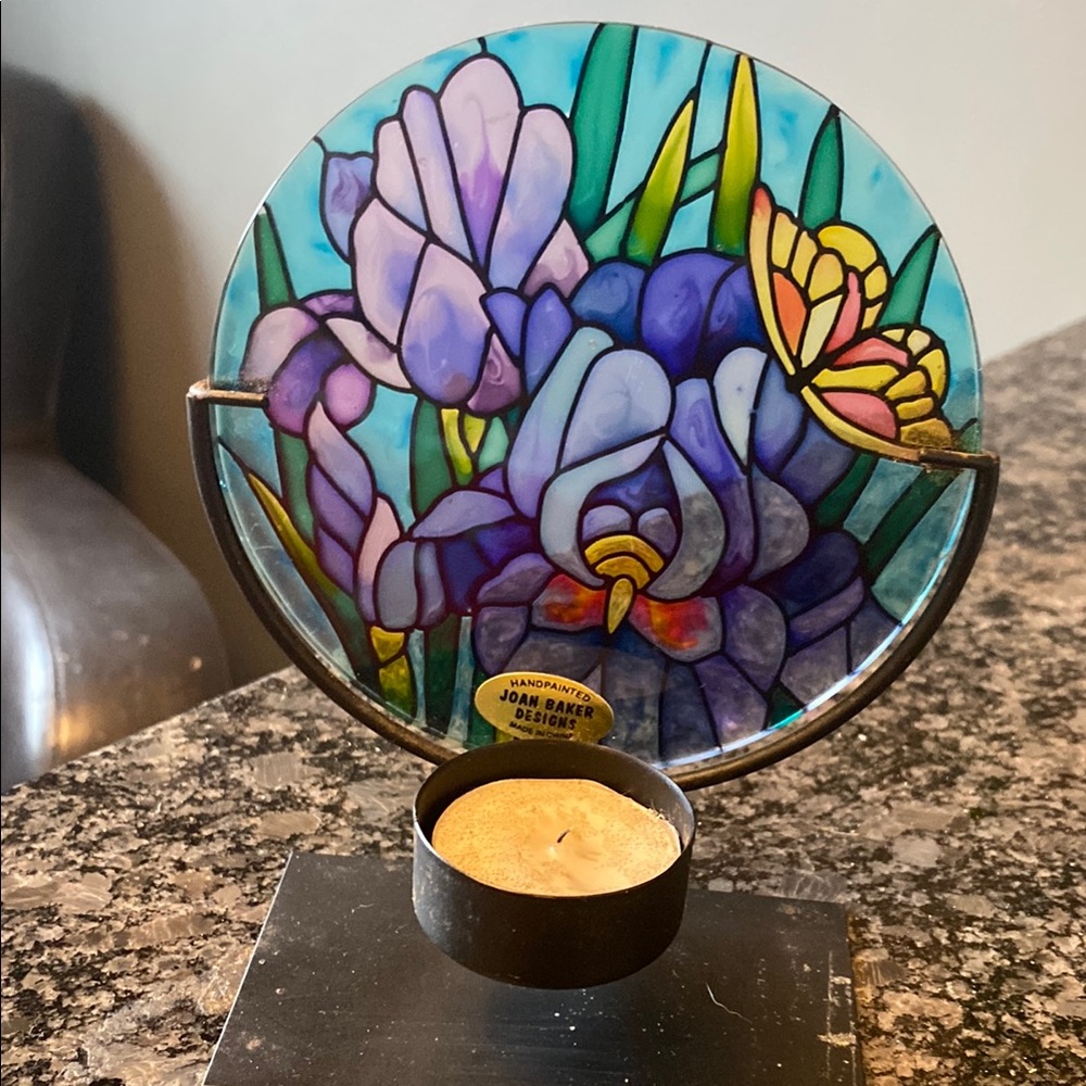Stained Glass Floral Art Piece - Picture 2 of 5
